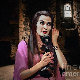 Lily Munster on the phone by Franchi Torres