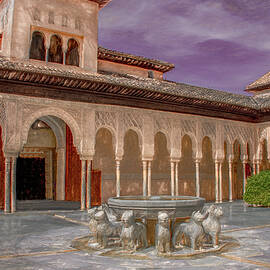 Lion Fountain Courtyard, The Alhambra by Marcy Wielfaert
