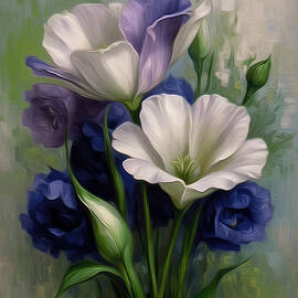 Lisianthus Flower Oil Painting by Nature Oil Painting