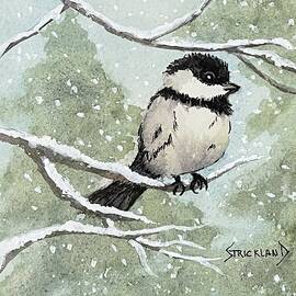 Little Chickadee in the Snow by Judy Strickland