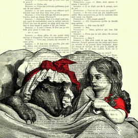 Little red riding hood and the big bad wolf artwork by Madame Memento
