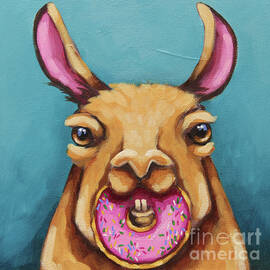 Llama Breakfast by Lucia Stewart