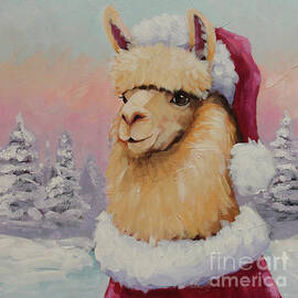 Holiday Llama  by Lucia Stewart
