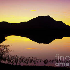 Lochan an Ais sunset, Sutherland, Scotland by Neale And Judith Clark