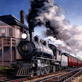 Locomotives - Pennsylvania Railroad E2-Class 4-4-2 Type Engine Number 7002 Broadway Limited by J Craig Thorpe
