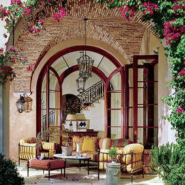 Loggia of a Tuscan-style House by Mary E Nichols