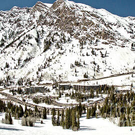 Looking Down On The Cliff Lodge by Adam Jewell