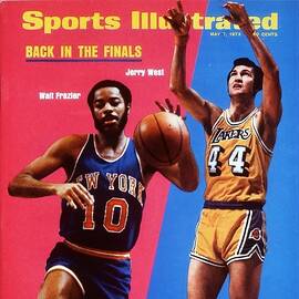 Los Angeles Lakers Jerry West And New York Knicks Walt Sports Illustrated Cover by Sports Illustrated