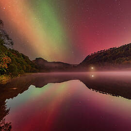 Lower Lake Aurora, Glendalough by Adrian Hendroff