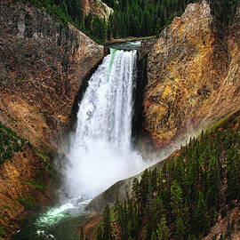 Lower Yellowstone Falls Close Up 2, Wyoming by Abbie Matthews