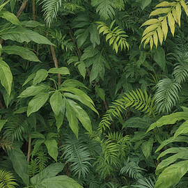 Lush Tropical Foliage by The Luxury Art Collection
