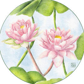 Lush Watercolor Lilies Perfect for July Birthdays and Beyond by Snow Iris Studio