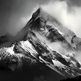 Majestic Alps in Black and White No 1 by Andre Petrov
