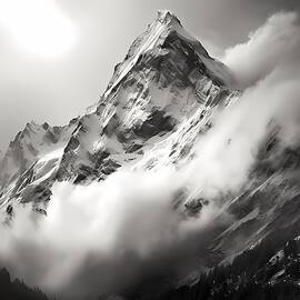 Majestic Alps in Black and White No 3 by Andre Petrov