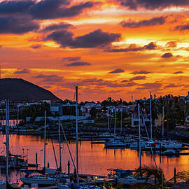 Marina Mazatlan Sunset by Tommy Farnsworth