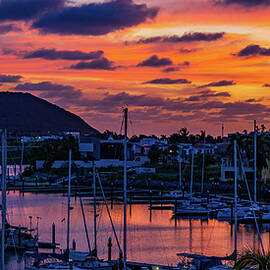 Marina Sunset Mazatlan Mexico by Tommy Farnsworth