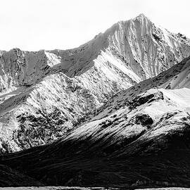 Matanuska Peak And Glacier Black And White by Dan Sproul