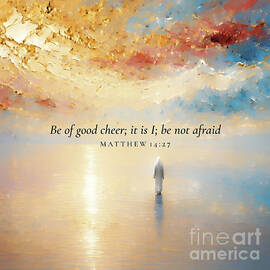 Matthew 14 27 Square Christian Art, Be Not Afraid by Mark Lawrence