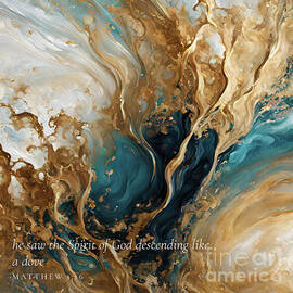 Matthew 3 16 Square Christian Art, The Heavens Were Opened by Mark Lawrence