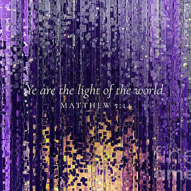 Matthew 5 14 Bible Verse Wall Art, Ye Are The Light Of The World by Mark Lawrence