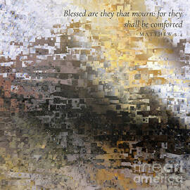 Matthew 5 4 Bible Verse Wall Art, Blessed Are They That Mourn by Mark Lawrence