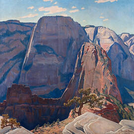 Maynard Dixon paintings - High in the Morning 1933, Zion National Park by Maynard Dixon