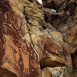 McKee Springs Shield Petroglyph, Utah - Vertical by Abbie Matthews