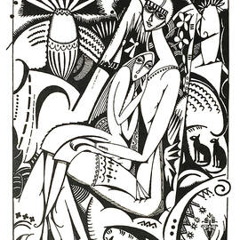 Mere et enfant - Mother and child - XX Dessins by Amadeo de Souza-Cardoso by Amadeo de Souza-Cardoso