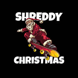 Merry Shreddy Christmas Santa Skateboarding by Flippin Sweet Gear