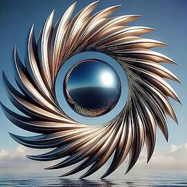 Metallic Sun Swirl by David Manlove