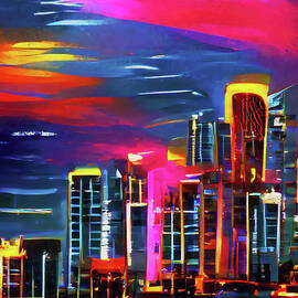 Miami Sunset, 02 by AM FineArtPrints