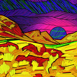 Midnight Moon Over The Highlands by Rod Whyte