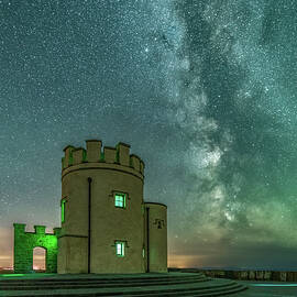 Milky Way at O'Brien's Tower, Cliffs of Moher - Portrait Version by Adrian Hendroff