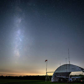 Milky Way Over Good Hill Airport by Dave King