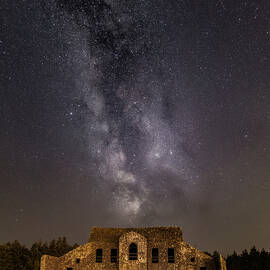 Milky Way Over Hellfire Club - Portrait, Dublin, Ireland by Adrian Hendroff