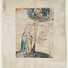 Miniature Depicting St. Bridget Of Sweden by Antonios Valamontes