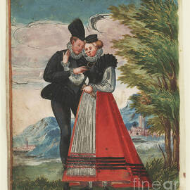 Miniature Of A Pair Of Lovers by Antonios Valamontes