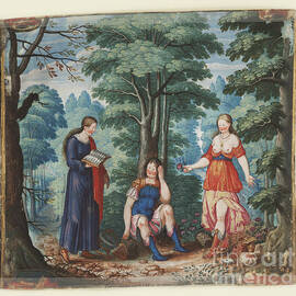 Miniature of Hercules' Choice by Antonios Valamontes