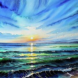 Minimum Splash Sunrise by Eris And AI