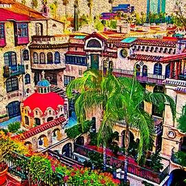 Mission Inn Hotel and Spa courtyard in Riverside, California by Nicko Prints