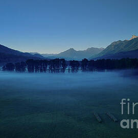 Misty Dawn in Mountain Valley by Thomas Nay