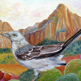 Mockingbird In The Desert by Angeles M Pomata