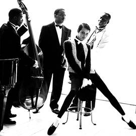 Model Nadege du Bospertus With Terence Blanchard And His Jazz Band by Arthur Elgort