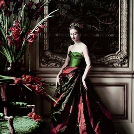 Model Nina de Voe in Balmain by Cecil Beaton