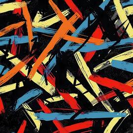 modern_fashionable_pattern_lines_and_letter_No 2 by Andre Petrov