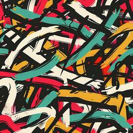 modern_fashionable_pattern_lines_and_letter_No 3 by Andre Petrov