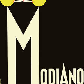 Modiano - vintage cigarette advertisement poster  - two smoking heads by Bortnyik Sandor