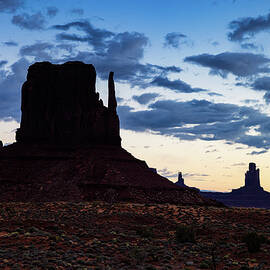 Monument Valley Evening Sky  Desert Twilight Landscape by Robert Niemeier