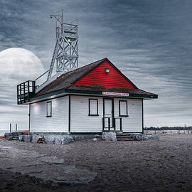 Moon Over the Lifeguard Station by DEE POTTER