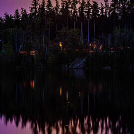Moonrise Lake Ballinger Edmonds Washington by Tommy Farnsworth